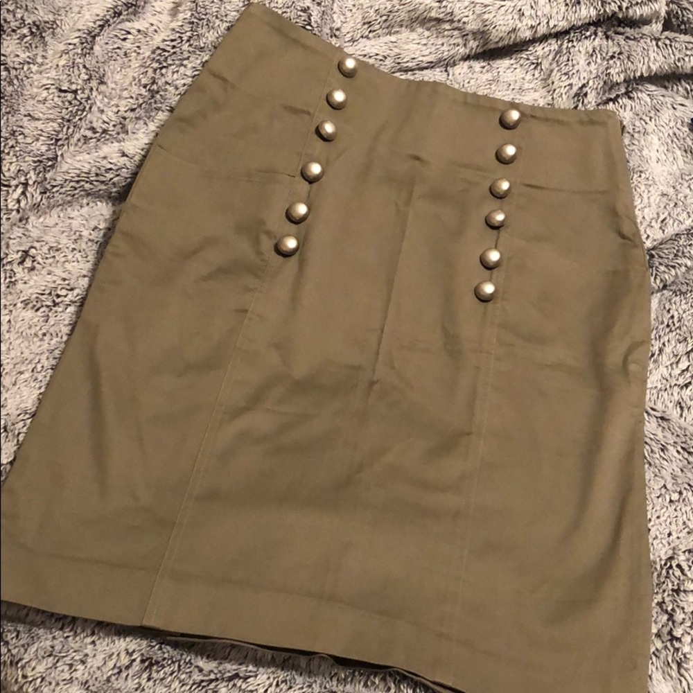 Button front skirt